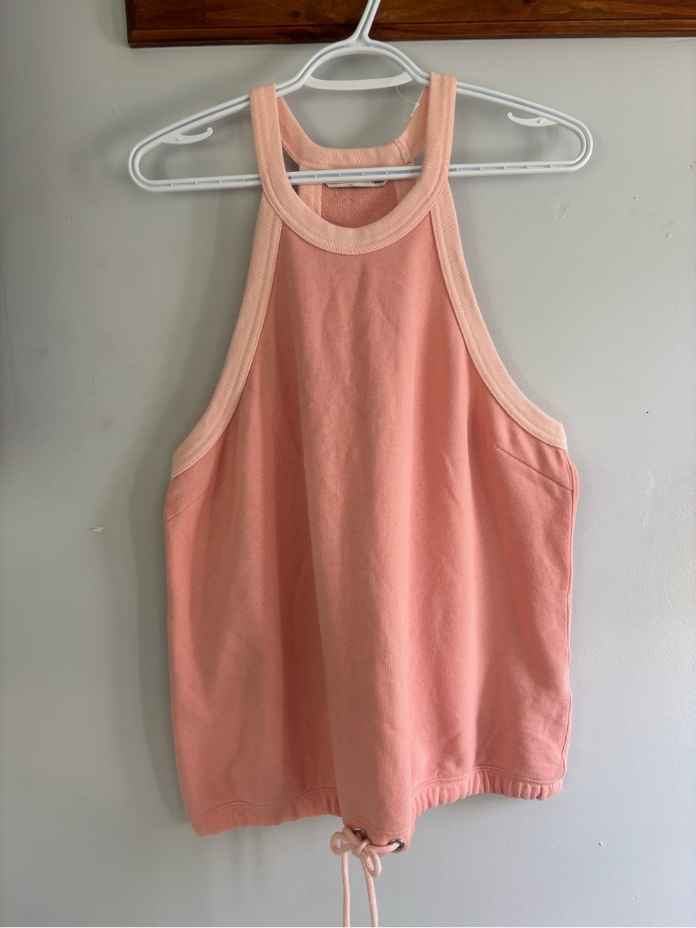 Abercrombie & Fitch Peach-Pink Drawcord Racerback Tank